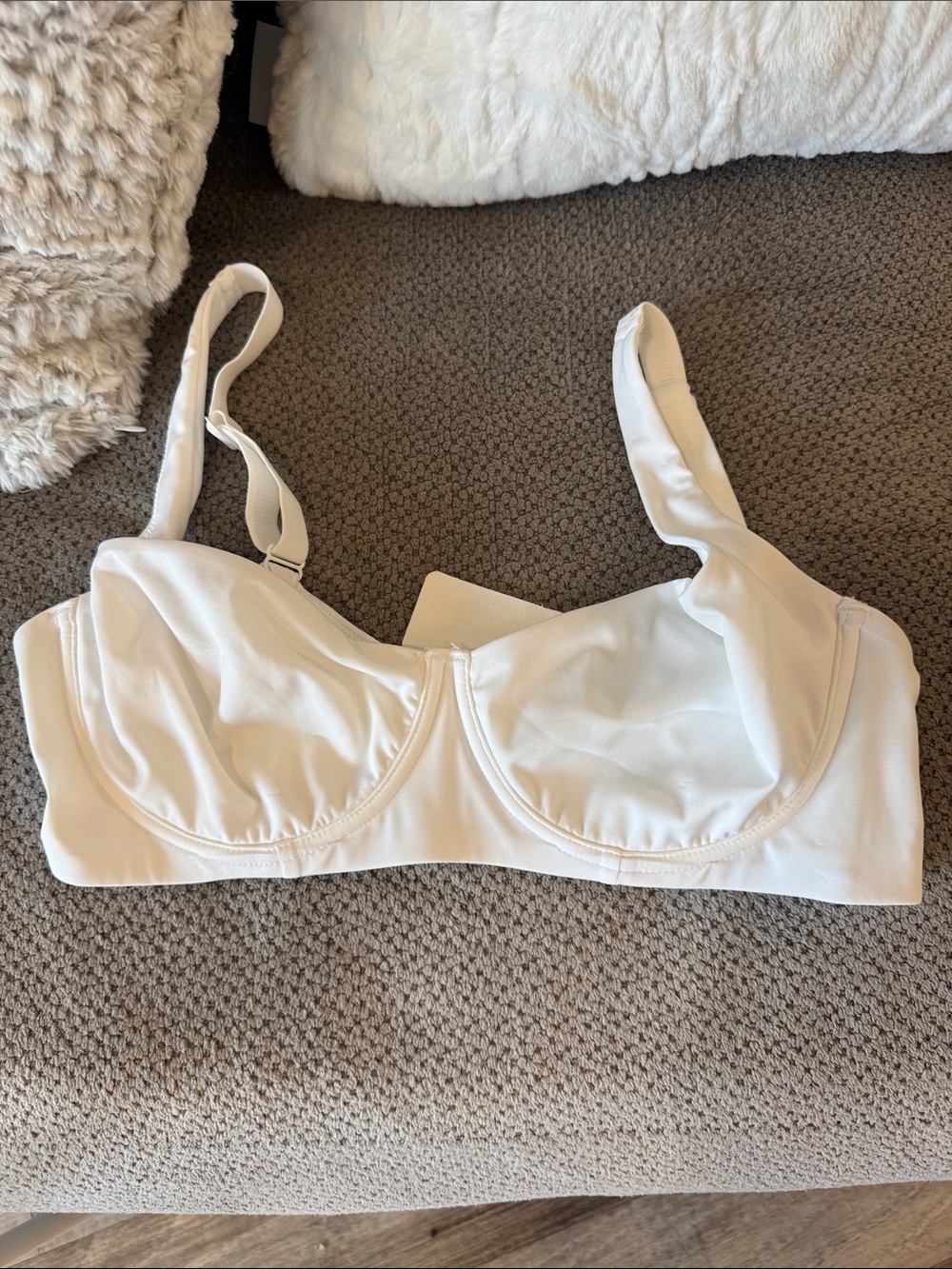 Everyday Support Cream Underwire Bra with Adjustable Straps
